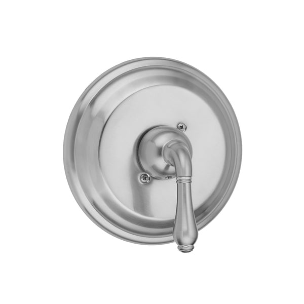Round Step Plate With Regency Lever Trim For Pressure Balance Valve (J-PBV) - Stellar Hardware and Bath 