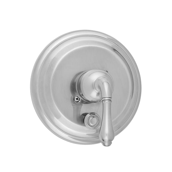 Round Step Plate With Regency Lever Trim For Pressure Balance Valve With Built-in Diverter (J-DIV-PBV) - Stellar Hardware and Bath 