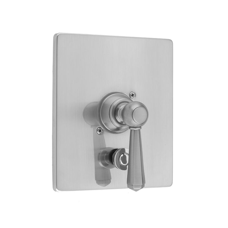 Rectangle Plate With Hex Lever Trim For Pressure Balance Cycling Valve With Built-in Diverter (J-DIV-CSV) - Stellar Hardware and Bath 