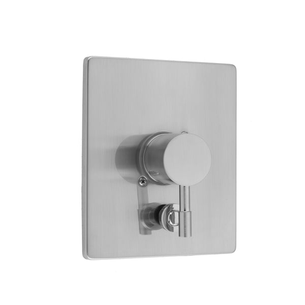 Rectangle Plate With Round Contempo Lever Trim For Pressure Balance Cycling Valve With Built-in Diverter (J-DIV-CSV) - Stellar Hardware and Bath 