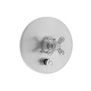 Round Plate With Standard Cross Handle Trim For  Pressure Balance Cycling Valve With Built-in Diverter (J-DIV-CSV) - Stellar Hardware and Bath 