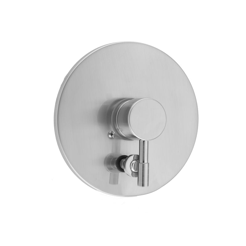 Round Plate With Round Contempo Lever Trim For Pressure Balance Cycling Valve With Built-in Diverter (J-DIV-CSV) - Stellar Hardware and Bath 