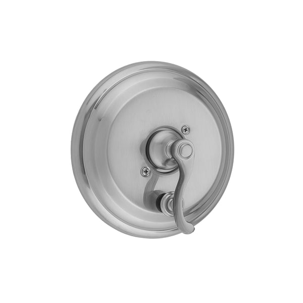 Round Step Plate With Ribbon Lever Trim For Pressure Balance Cycling Valve With Built-in Diverter (J-DIV-CSV) - Stellar Hardware and Bath 
