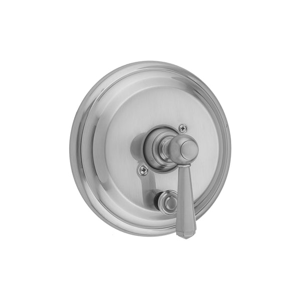 Round Step Plate With Hex Lever Trim For Pressure Balance Cycling Valve With Built-in Diverter (J-DIV-CSV) - Stellar Hardware and Bath 