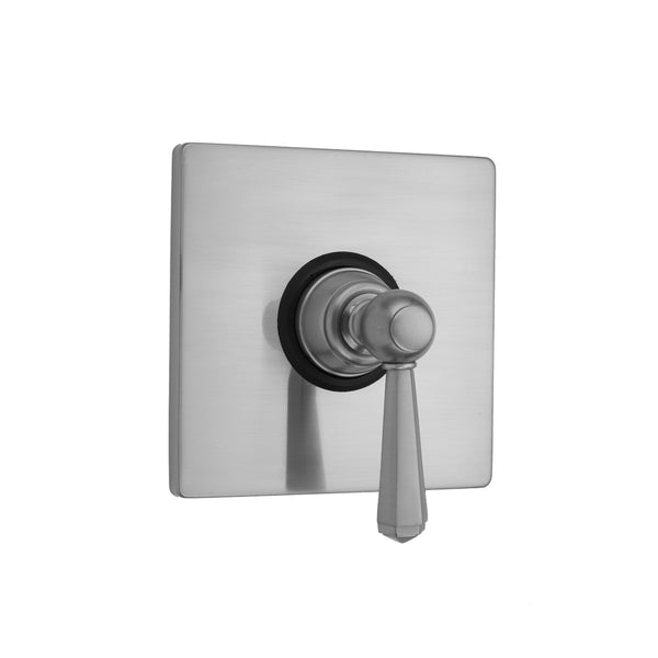 Square Plate With Hex Lever Trim For Pressure Balance Cycling Valve (J-CSV) - Stellar Hardware and Bath 