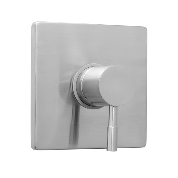 Square Plate With Contempo Round Lever Trim For Pressure Balance Cycling Valve (J-CSV) - Stellar Hardware and Bath 