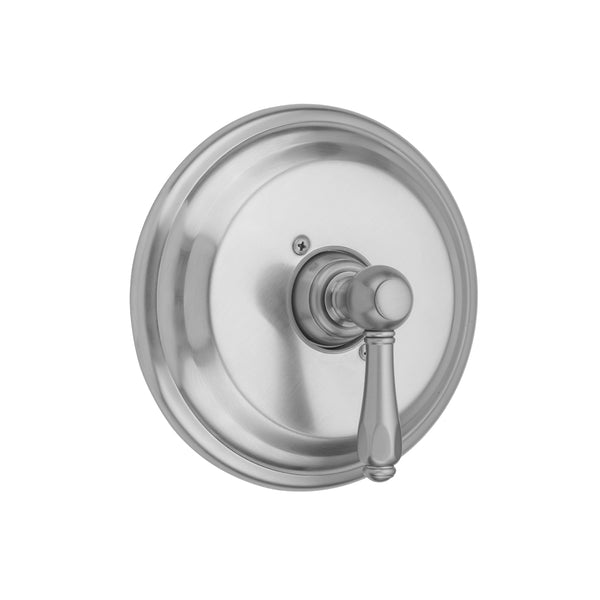Round Step Plate With Smooth Lever Trim For Pressure Balance Cycling Valve (J-CSV) - Stellar Hardware and Bath 
