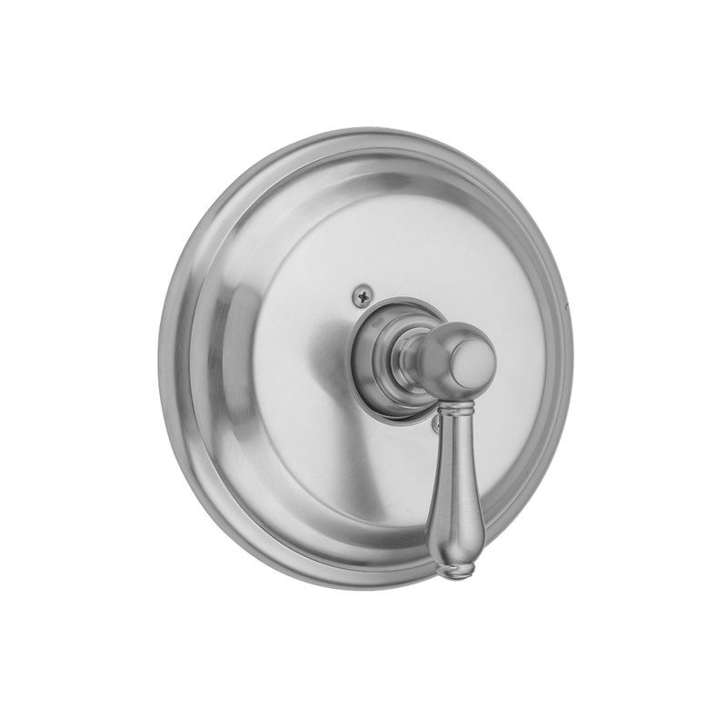 Round Step Plate With Regency Lever Trim For Pressure Balance Cycling Valve (J-CSV) - Stellar Hardware and Bath 