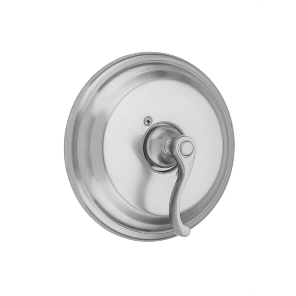 Round Step Plate With Ribbon Lever Trim For Pressure Balance Cycling Valve (J-CSV) - Stellar Hardware and Bath 