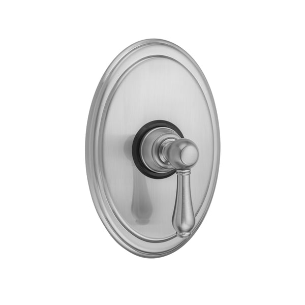 Oval Plate With Regency Lever Trim For Pressure Balance Cycling Valve (J-CSV) - Stellar Hardware and Bath 