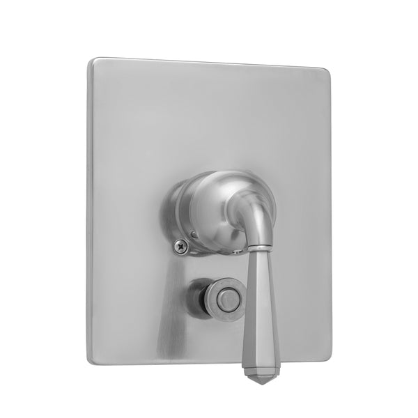 Rectangle Plate With Hex Lever Trim For Pressure Balance Valve With Built-in Diverter (J-DIV-PBV) - Stellar Hardware and Bath 