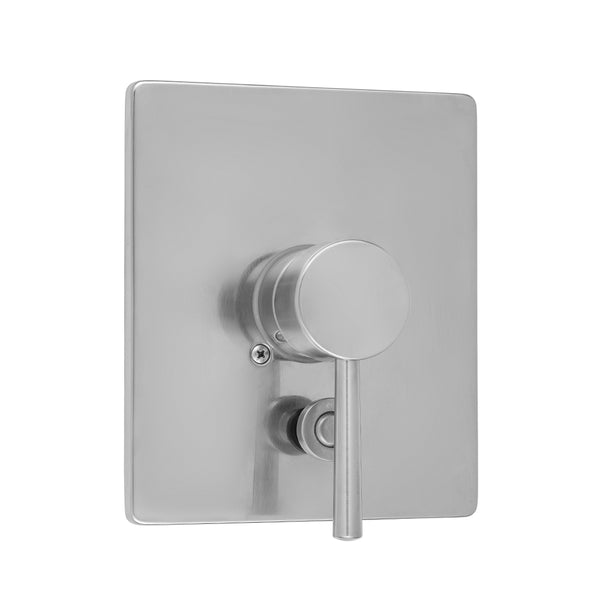 Rectangle Plate With Round Contempo Lever Trim For Pressure Balance Valve With Built-in Diverter (J-DIV-PBV) - Stellar Hardware and Bath 