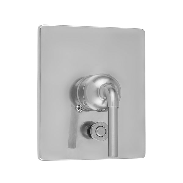 Rectangle Plate With Straight Lever Trim For Pressure Balance Valve With Built-in Diverter (J-DIV-PBV) - Stellar Hardware and Bath 