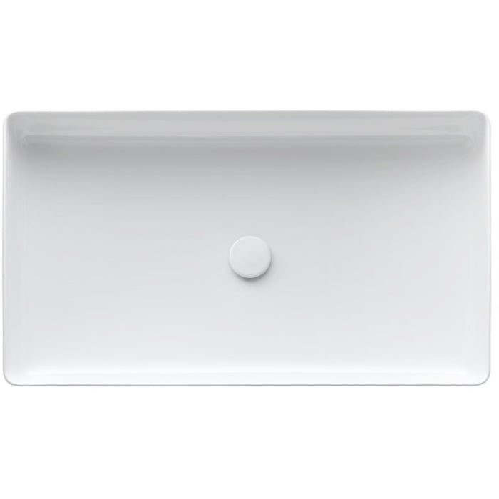 Laufen 8.1143.4.000.112.1 
Living Square Washbasin 23-3/4" L x 13-3/8" W x 4-1/4" H - Stellar Hardware and Bath 