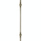 ROUND STAIR BALUSTER 9/16" WITH TWO 1 1/2" SPHERES BA7555 - 9/16" - Stellar Hardware and Bath 