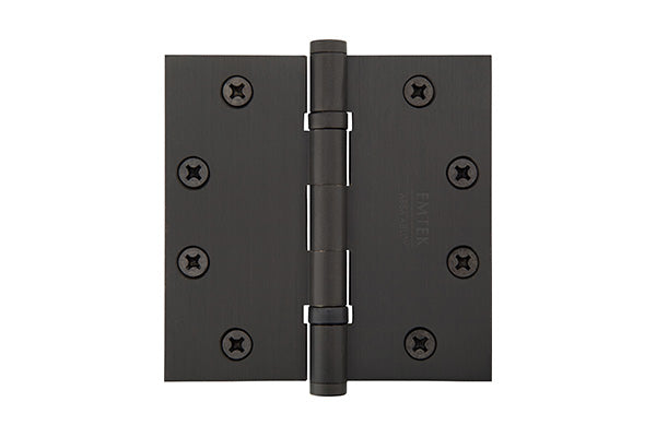 Emtek 94015 Square Corner Heavy Duty Ball Bearing Steel Hinges 4 1/2'' x 4 1/2'' - Stellar Hardware and Bath 