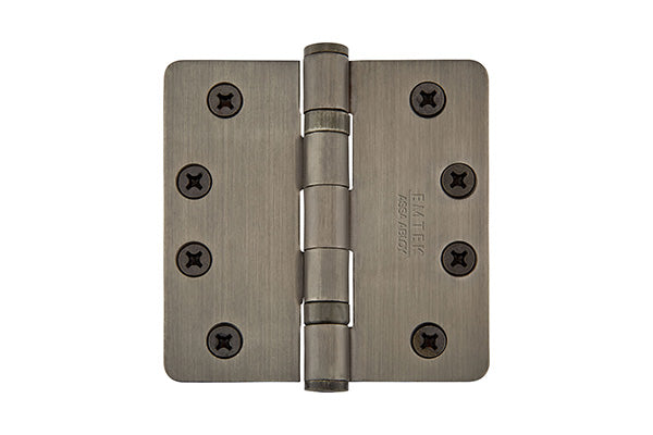 Emtek 94024 Radius Corner Heavy Duty Ball Bearing Steel Hinges 4'' x 4'' x 1/4'' - Stellar Hardware and Bath 