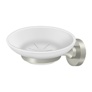 Deltana BBN2012 Frosted Glass Soap Dish, BBN Series - Stellar Hardware and Bath 