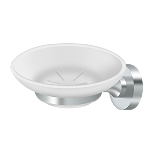 Deltana BBN2012 Frosted Glass Soap Dish, BBN Series - Stellar Hardware and Bath 