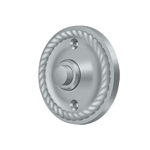 Deltana BBRR213 Round Bell Button w/ Rope Pattern - 2 1/4'' - Stellar Hardware and Bath 