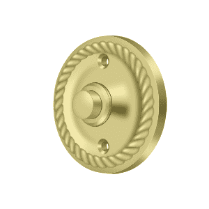 Deltana BBRR213 Round Bell Button w/ Rope Pattern - 2 1/4'' - Stellar Hardware and Bath 