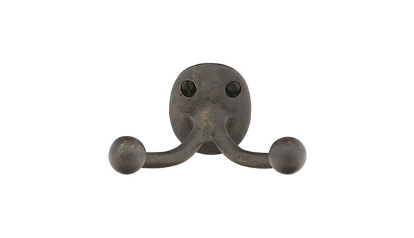 Emtek 2306 Sandcast Bronze Double Hook - Stellar Hardware and Bath 