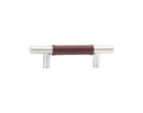 Emtek  86522 Stainless Steel Leather Bar Cabinet Pulls 3 1/2'' - Stellar Hardware and Bath 