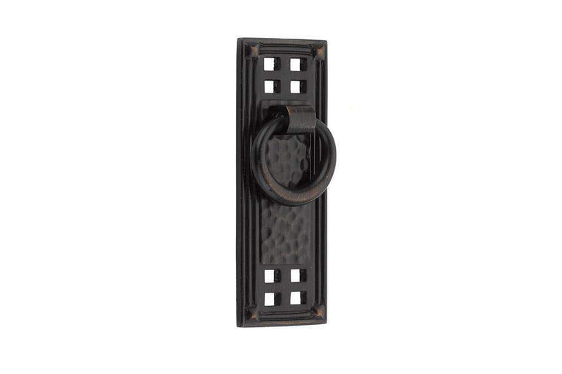 Emtek 86042 Hammered Vertical Ring Cabinet Pull 1-1/4"W x 3-1/2"H - Stellar Hardware and Bath 