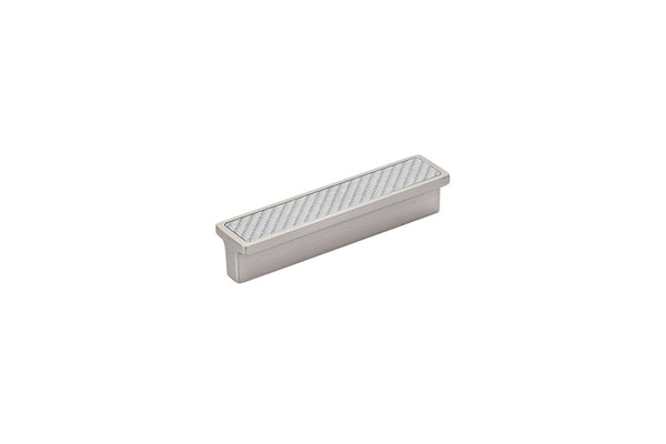 Emtek 86374 Carbon Fiber Silver Bin Pull 3" - Stellar Hardware and Bath 