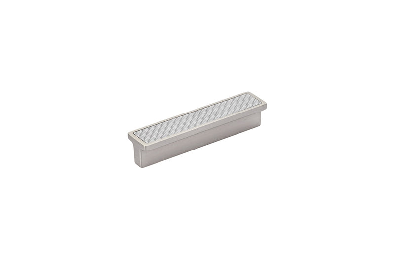Emtek 86374 Carbon Fiber Silver Bin Pull 3" - Stellar Hardware and Bath 