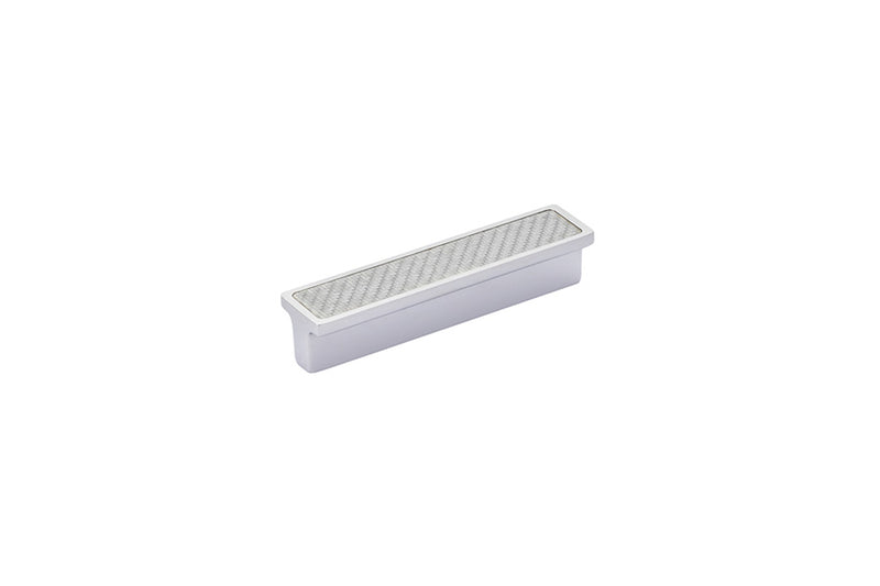 Emtek 86374 Carbon Fiber Silver Bin Pull 3" - Stellar Hardware and Bath 
