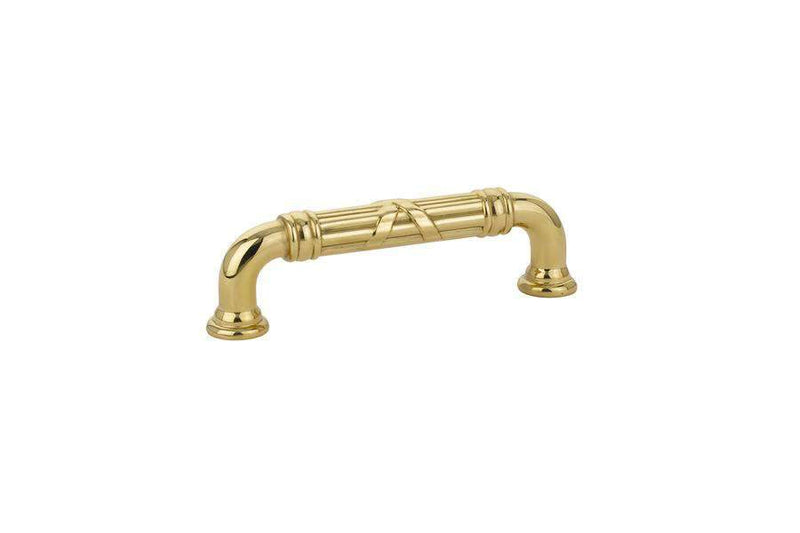 Emtek 86284 Ribbon & Reed Fixed Estate Cabinet Pulls 3 1/2'' - Stellar Hardware and Bath 