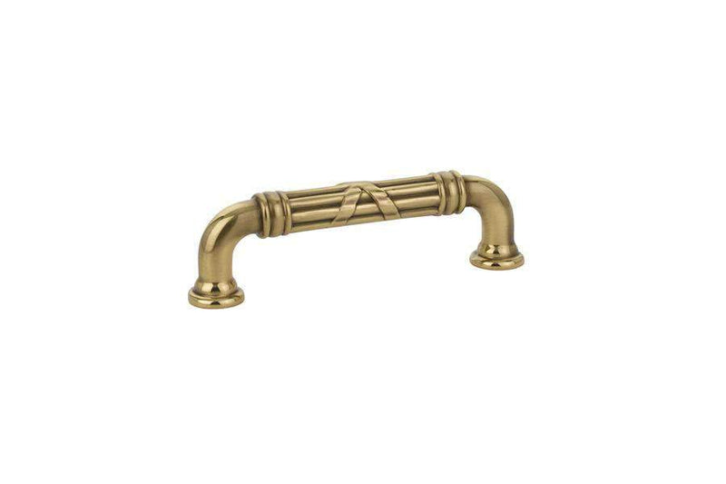 Emtek 86284 Ribbon & Reed Fixed Estate Cabinet Pulls 3 1/2'' - Stellar Hardware and Bath 