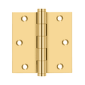 Deltana DSB35-R Residential Square Corner Hinge - 3-1/2'' x 3-1/2'' - Stellar Hardware and Bath 