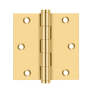 Deltana DSB35-R Residential Square Corner Hinge - 3-1/2'' x 3-1/2'' - Stellar Hardware and Bath 