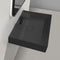 Sharp Rectangular Matte Black Ceramic Wall Mounted or Drop In Sink - Stellar Hardware and Bath 
