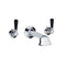Lefroy Brooks CB-1401 Classic Black Lever Wall Mounted Bathroom Faucet with Drain Assembly - Stellar Hardware and Bath 