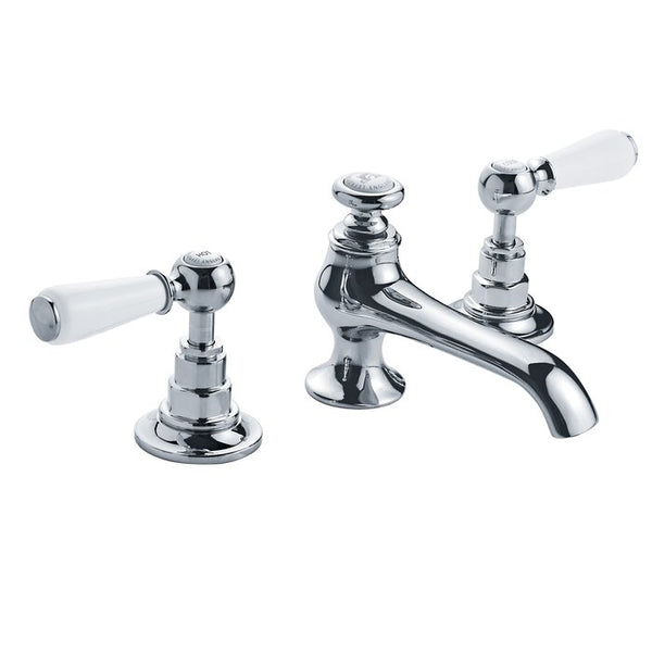 Lefroy Brooks CW-1105 Connaught Widespread Bathroom Faucet with Levers and Pop-Up Waste - Stellar Hardware and Bath 