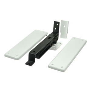 Deltana DASH95 Spring Hinge, Double Action w/ Solid Brass Cover Plates - Stellar Hardware and Bath 