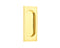 Emtek 2201 Flush Pull - Rectangular Brass - Stellar Hardware and Bath 