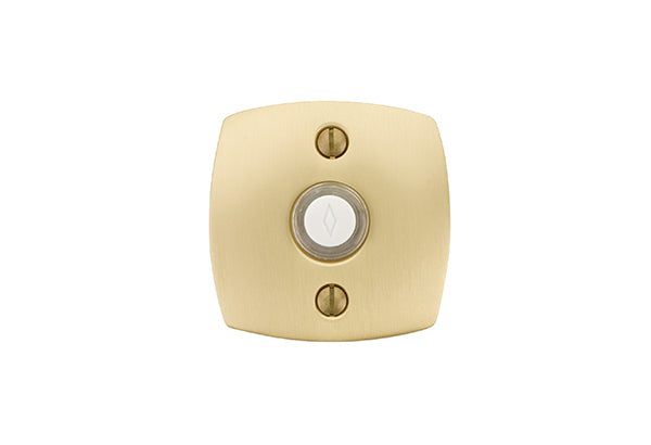 Emtek 2463 Doorbell - Contemporary with Modern Rectangular Rosette - Stellar Hardware and Bath 