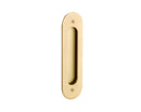 Emtek 2212 Flush Pull - Narrow Oval Brass - Stellar Hardware and Bath 