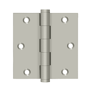 Deltana DSB35-R Residential Square Corner Hinge - 3-1/2'' x 3-1/2'' - Stellar Hardware and Bath 