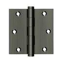 Deltana DSB35-R Residential Square Corner Hinge - 3-1/2'' x 3-1/2'' - Stellar Hardware and Bath 