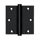 Deltana DSB35-R Residential Square Corner Hinge - 3-1/2'' x 3-1/2'' - Stellar Hardware and Bath 