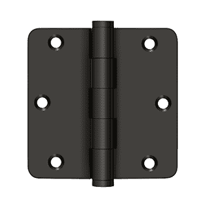 Deltana DSB35R4-R Residential Radius Corner Hinge - 3-1/2'' x 3-1/2'' x 1/4'' - Stellar Hardware and Bath 