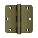 Deltana DSB35R4-R Residential Radius Corner Hinge - 3-1/2'' x 3-1/2'' x 1/4'' - Stellar Hardware and Bath 