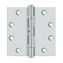 Deltana DSB45NB Square Corner Ball Bearing Hinge - 4 1/2'' x 4 1/2'' - Stellar Hardware and Bath 