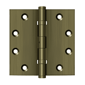 Deltana DSB45NB Square Corner Ball Bearing Hinge - 4 1/2'' x 4 1/2'' - Stellar Hardware and Bath 