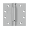 Deltana DSH45 Square Corner Spring Hinge - 4 1/2'' x 4 1/2'' - Stellar Hardware and Bath 